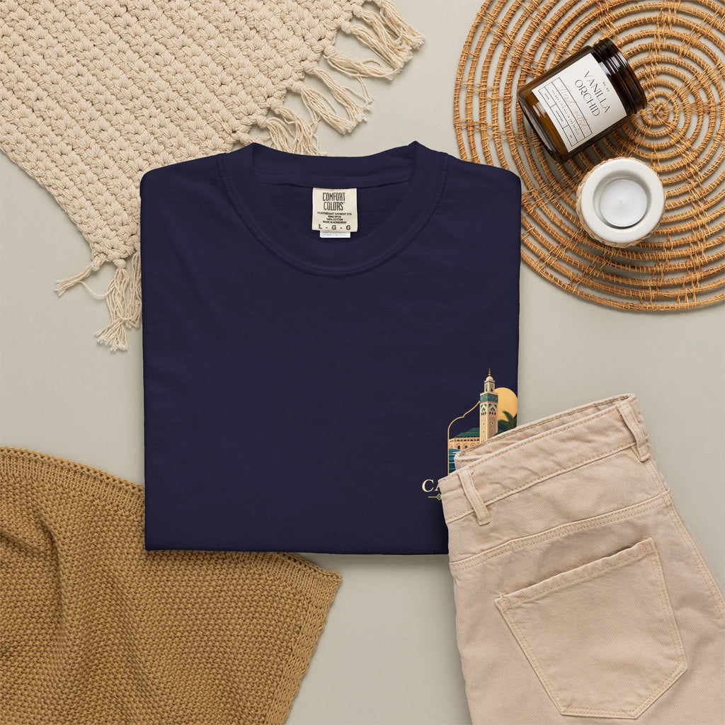 Casablanca Vintage Travel T-Shirt — Moroccan Coastal Graphic Tee