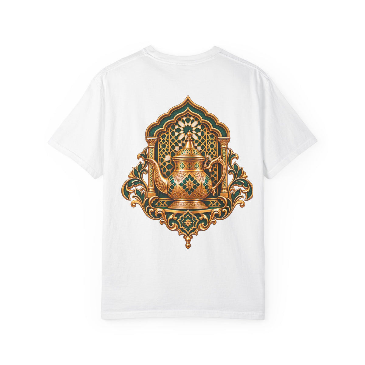 Tea Kettle Graphic T-Shirt — Ornate Moroccan Teapot Design
