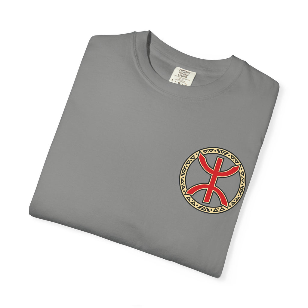 Al Hoceima Scenic T-Shirt — Amazigh Symbol & Coastal Landscape