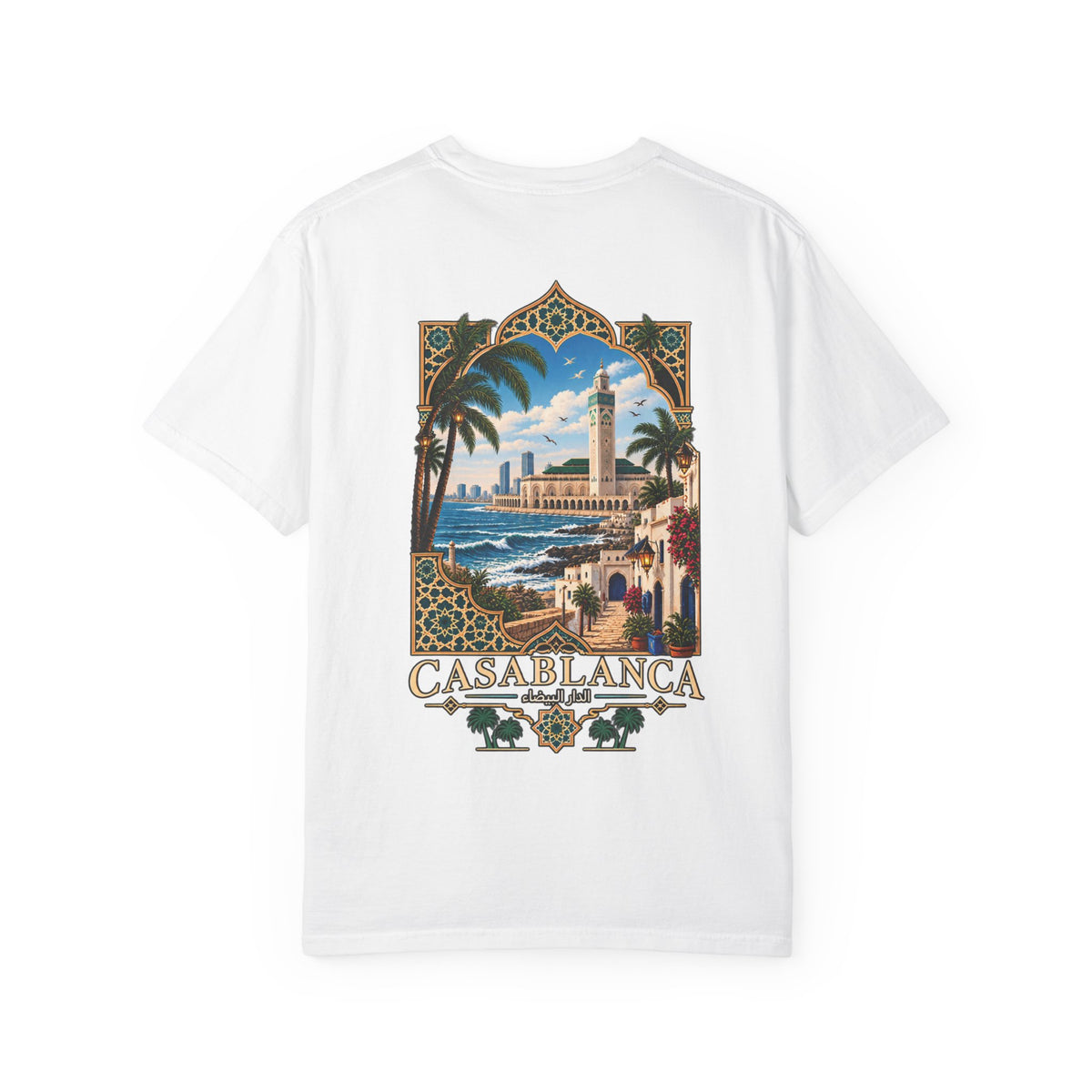 Casablanca Vintage Travel T-Shirt — Moroccan Coastal Graphic Tee