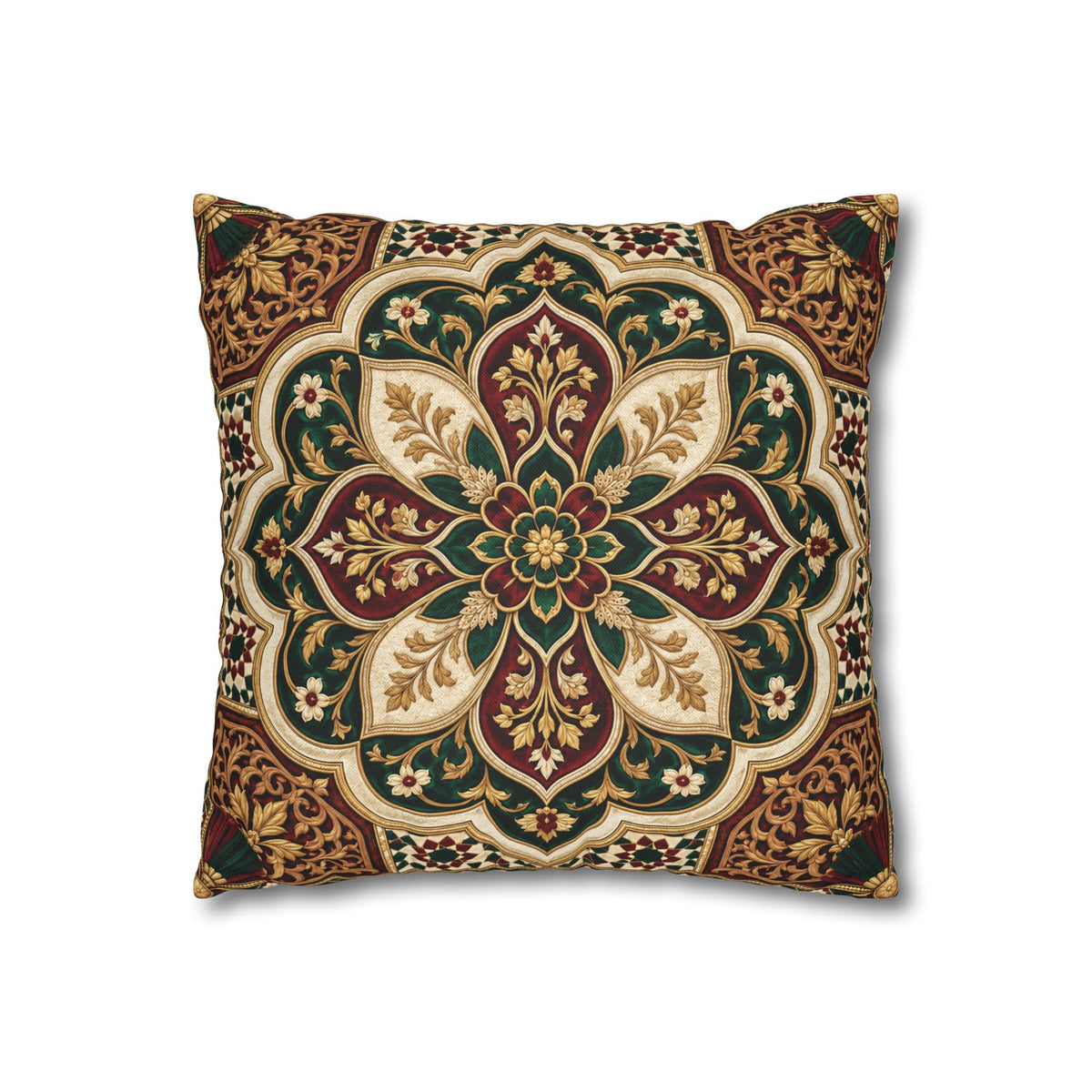 Moroccan Medallion Throw Pillowcase — Decorative Boho Accent Cushion Cover