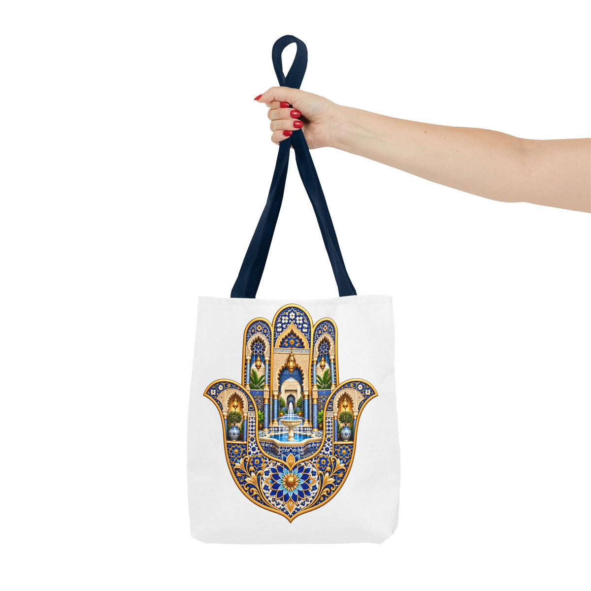 Hamsa Tote Bag — Ornate Persian Hand of Fatima Design