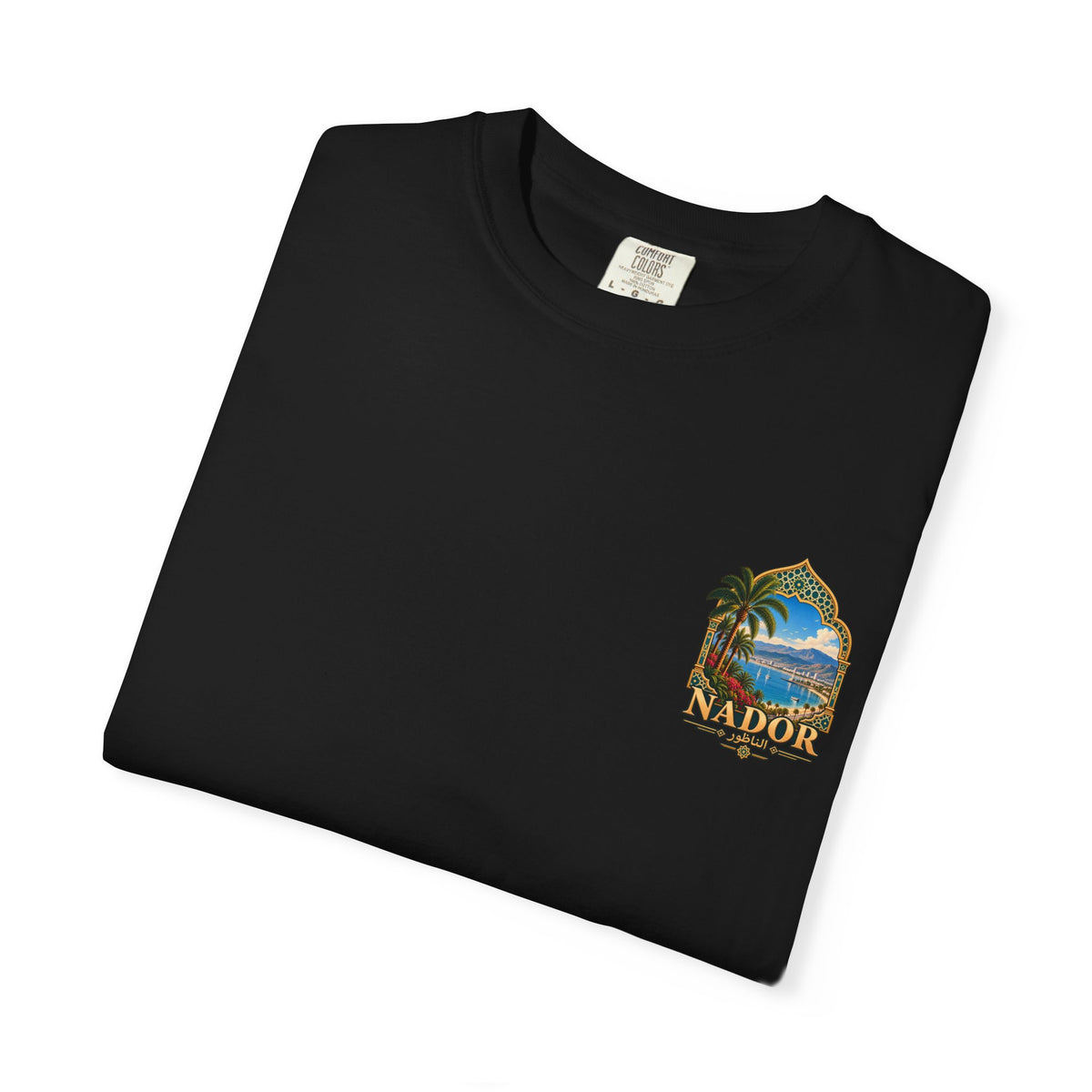 Nador Travel T-Shirt — Scenic Moroccan Coast Graphic Tee