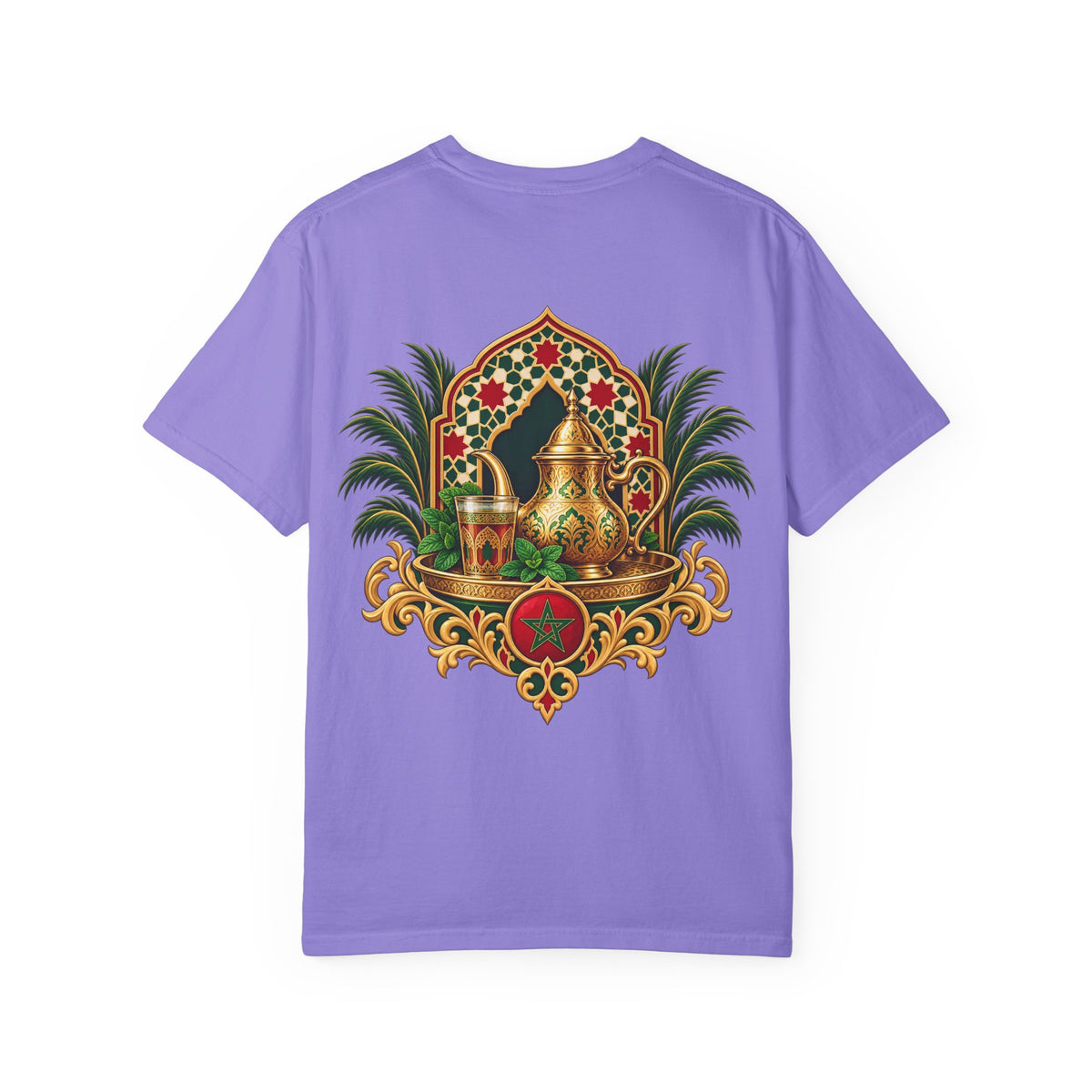 Ramadan Lantern Tea Set Tee — Islamic Crescent Iftar T-Shirt