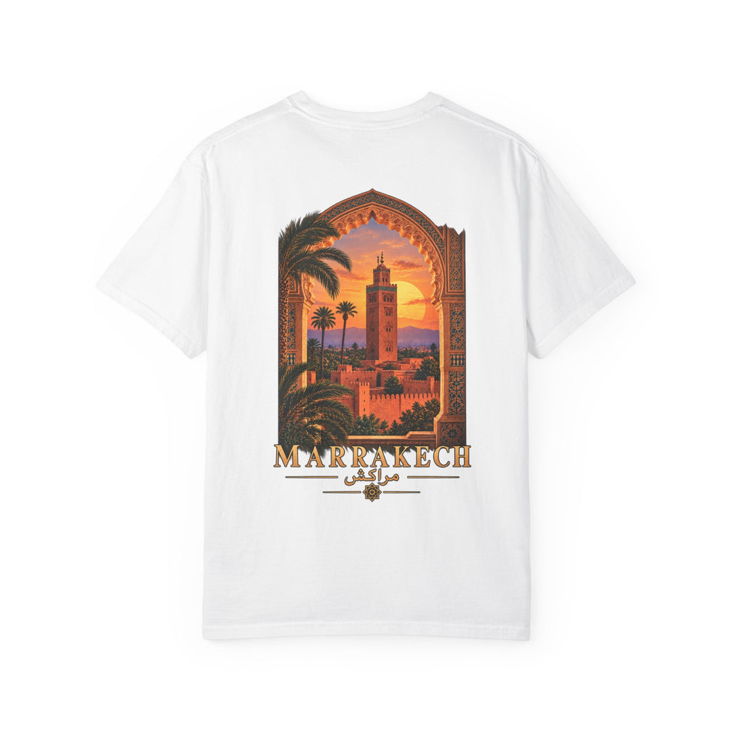 Marrakech Sunset T-Shirt — Moroccan Medina Travel Tee