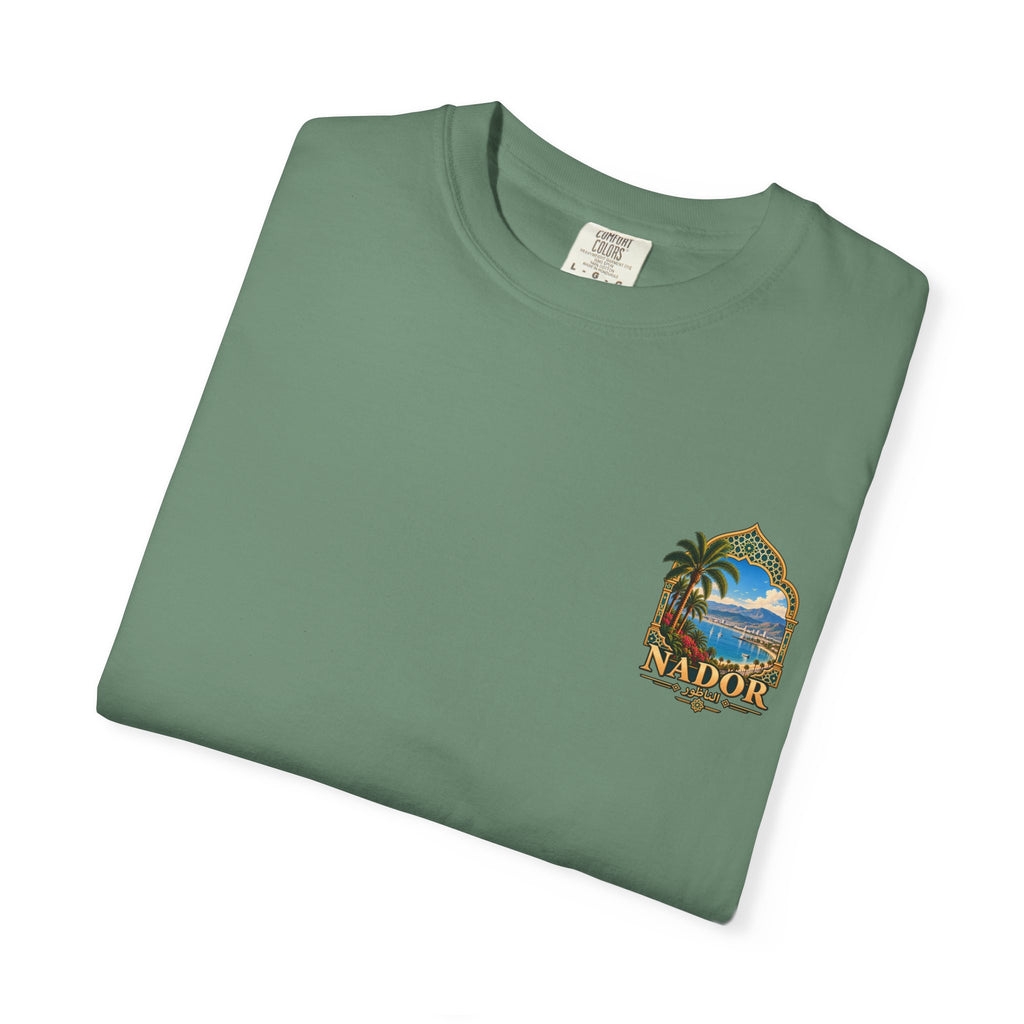 Nador Travel T-Shirt — Scenic Moroccan Coast Graphic Tee