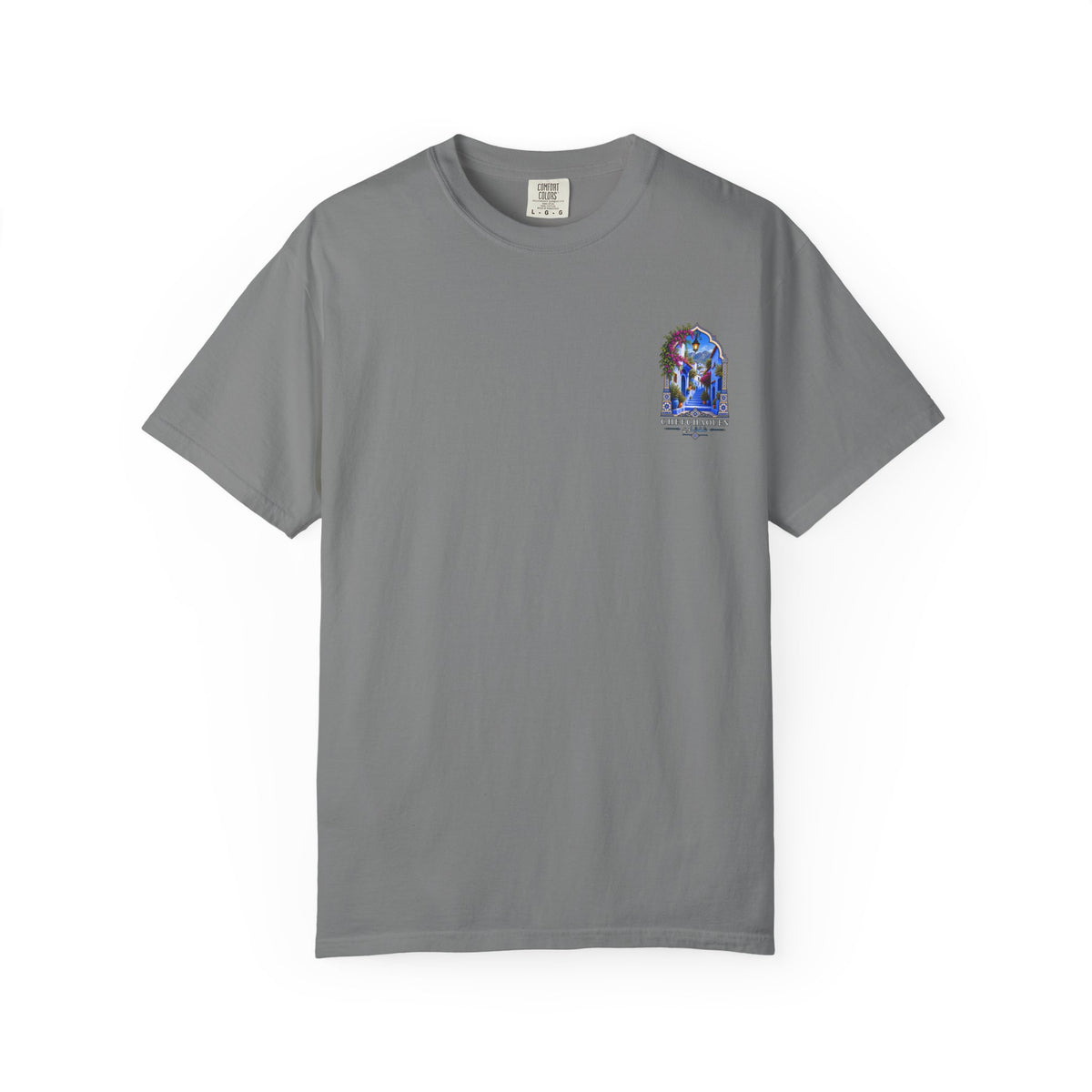 Chefchaouen Blue City T-Shirt — Moroccan Street Scene Graphic Tee