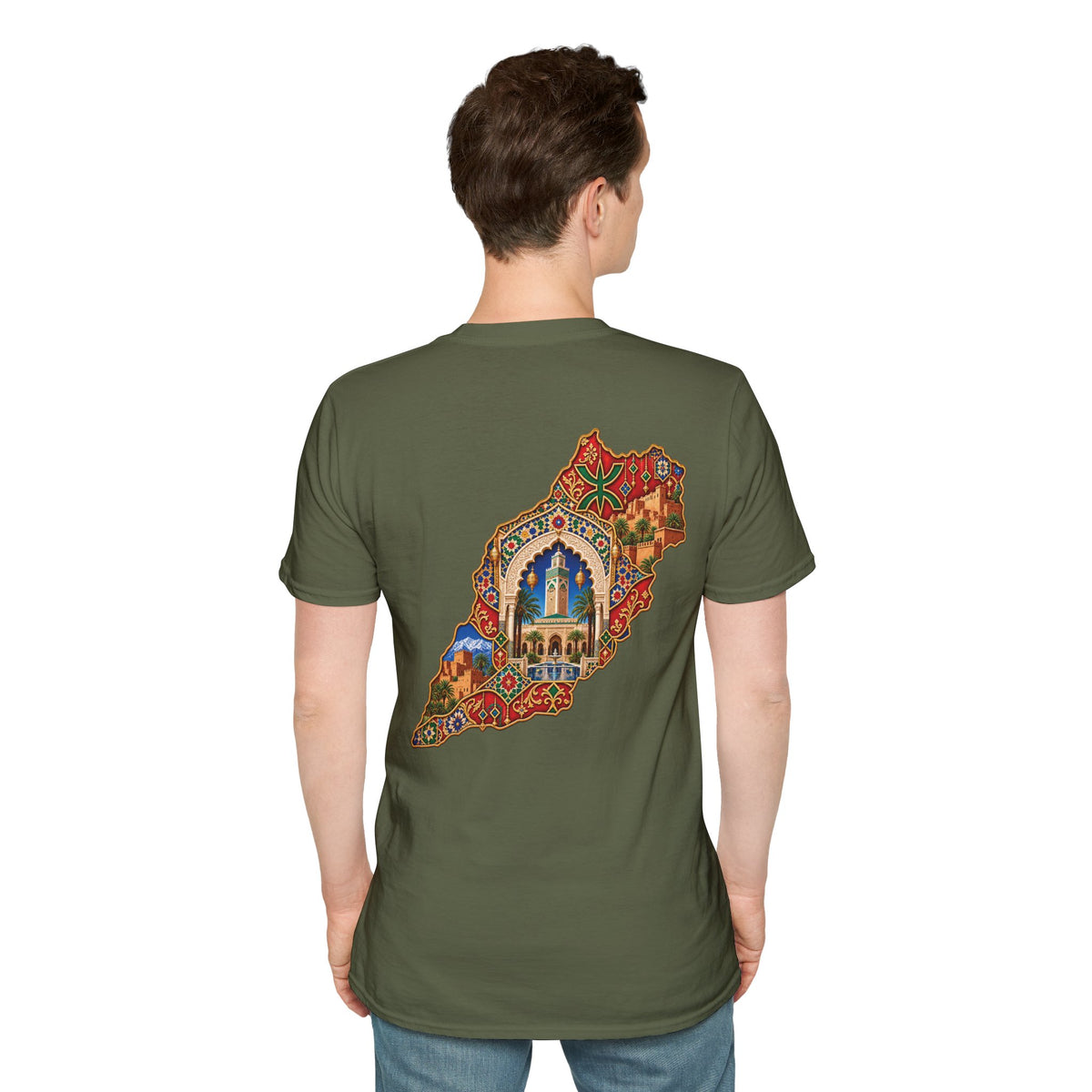 Lebanon Map Art T-Shirt – Colorful Mosaic Beirut Skyline Design