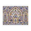 Blue & Gold Moroccan Tile Matte Canvas Wall Art — Stretched Decorative Print