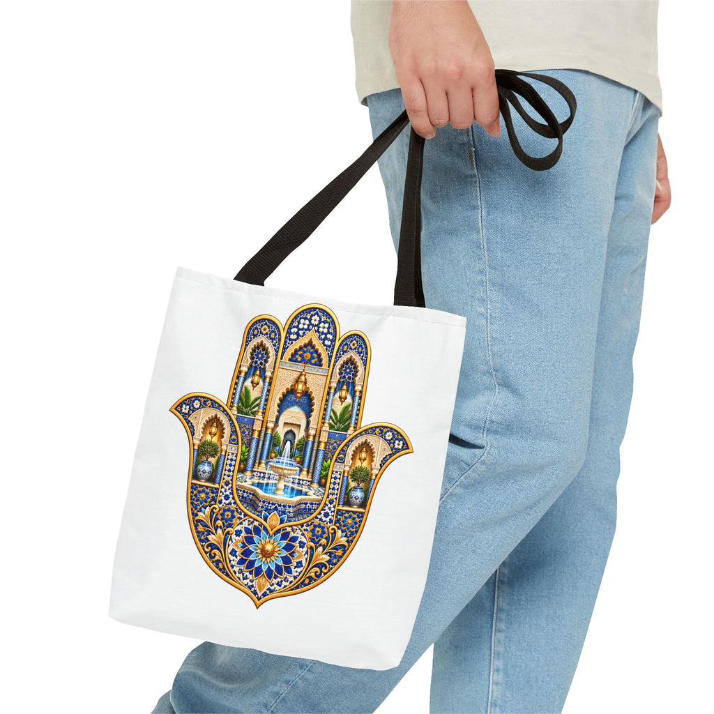 Hamsa Tote Bag — Ornate Persian Hand of Fatima Design
