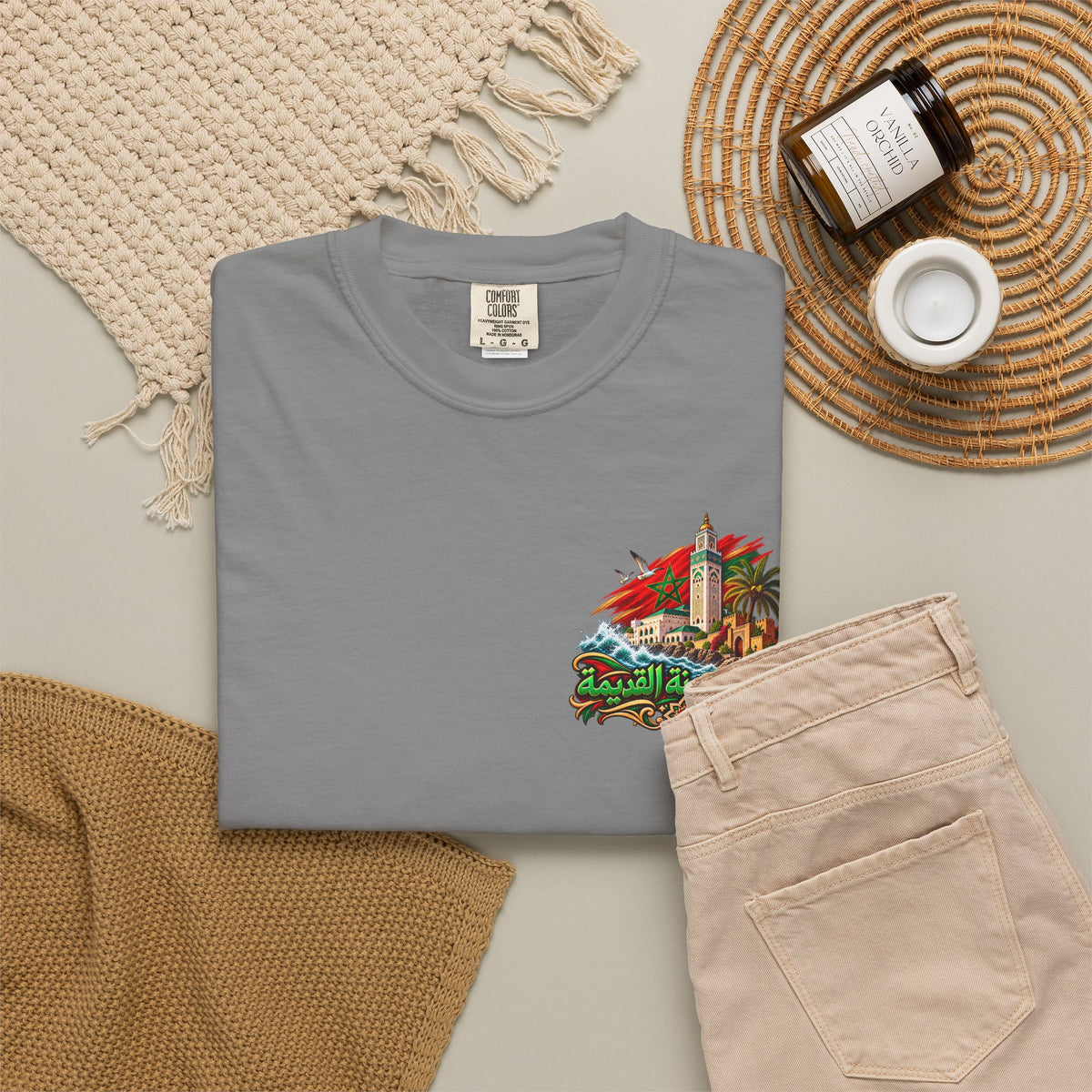 Casablanca Old Medina T-Shirt – Moroccan Heritage Arabic Graphic Tee – Morocco Architecture Streetwear