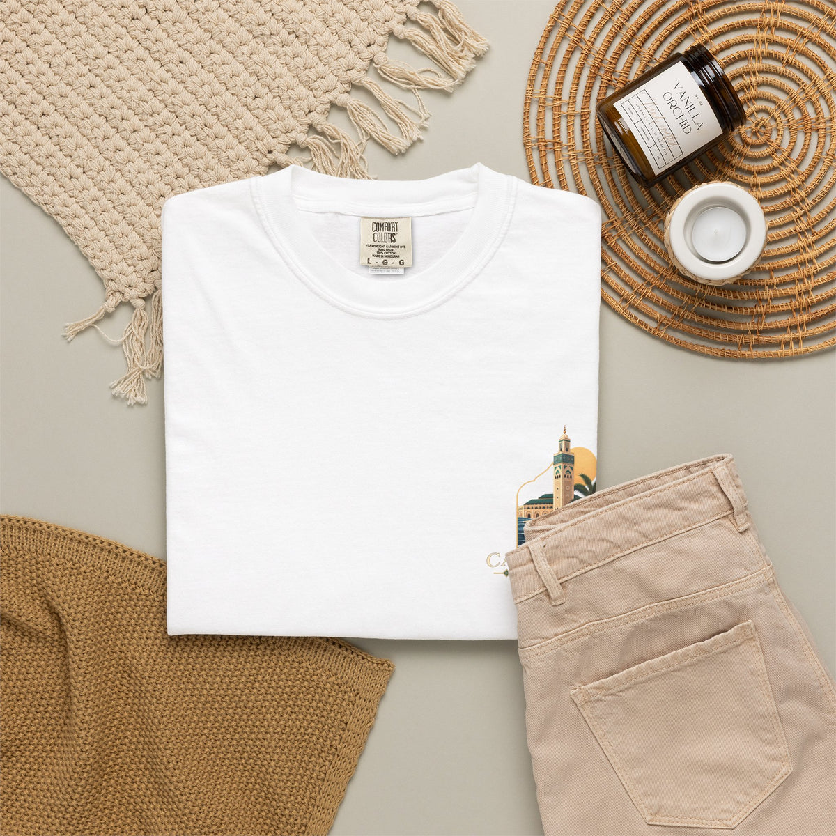 Casablanca Vintage Travel T-Shirt — Moroccan Coastal Graphic Tee