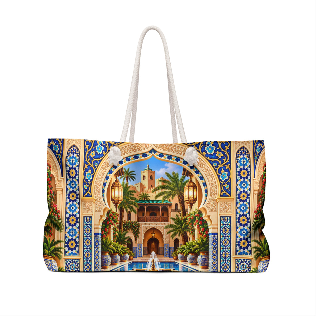Moroccan Courtyard Weekender Bag – Mediterranean Travel Tote