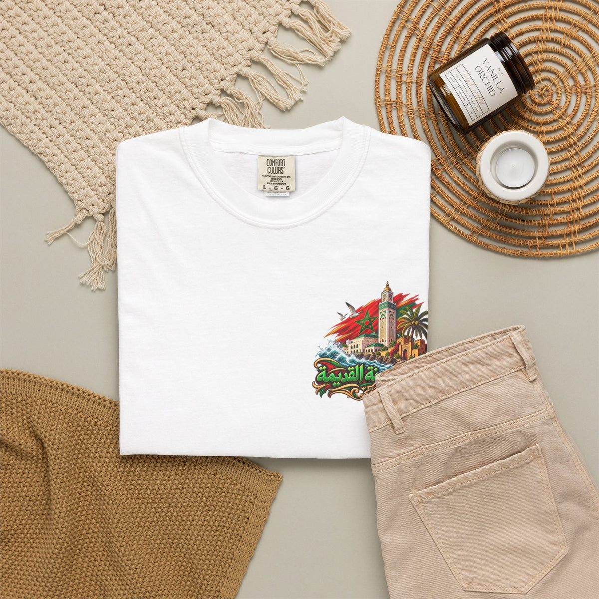 Casablanca Old Medina T-Shirt – Moroccan Heritage Arabic Graphic Tee – Morocco Architecture Streetwear