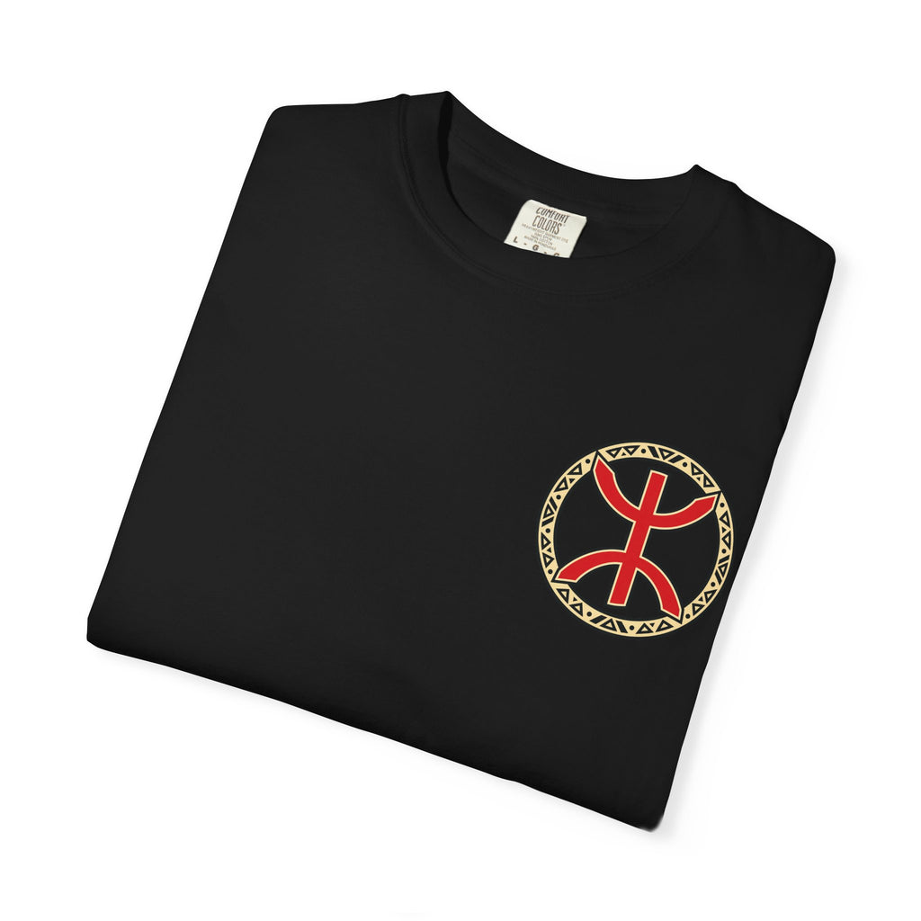 Al Hoceima Scenic T-Shirt — Amazigh Symbol & Coastal Landscape