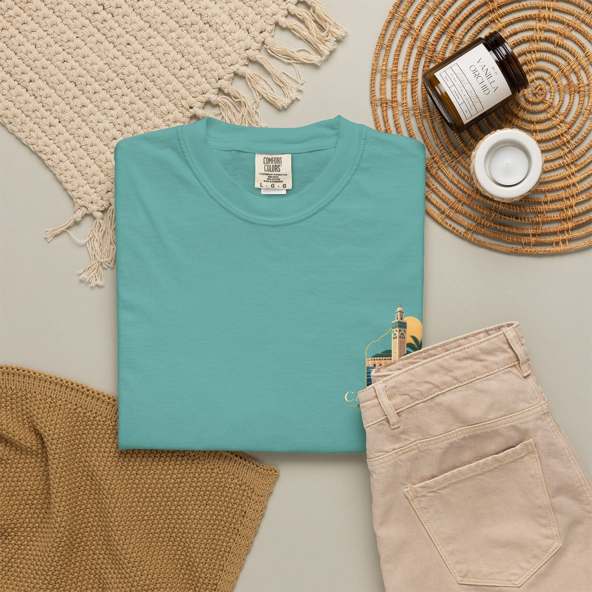Casablanca Vintage Travel T-Shirt — Moroccan Coastal Graphic Tee