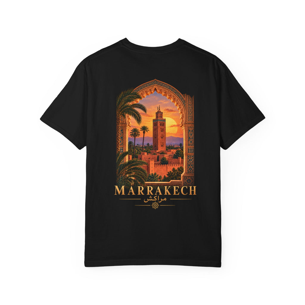 Marrakech Sunset T-Shirt — Moroccan Medina Travel Tee