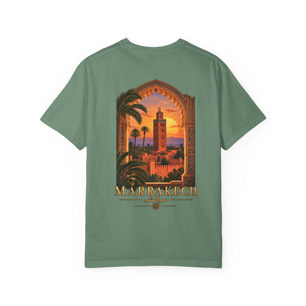 Marrakech Sunset T-Shirt — Moroccan Medina Travel Tee