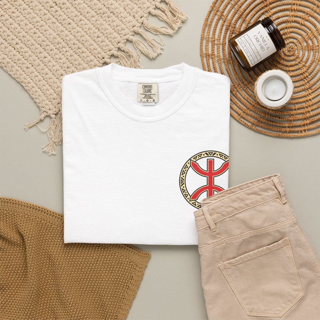 Al Hoceima Scenic T-Shirt — Amazigh Symbol & Coastal Landscape