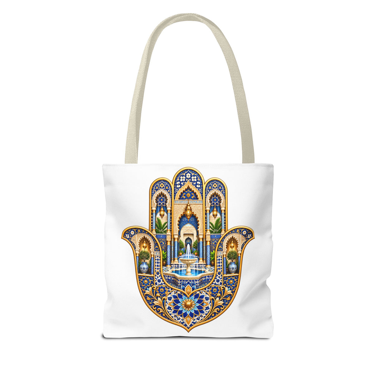Hamsa Tote Bag — Ornate Persian Hand of Fatima Design