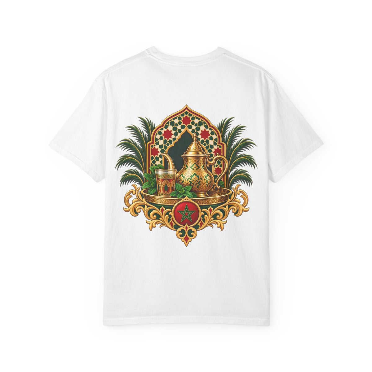Ramadan Lantern Tea Set Tee — Islamic Crescent Iftar T-Shirt