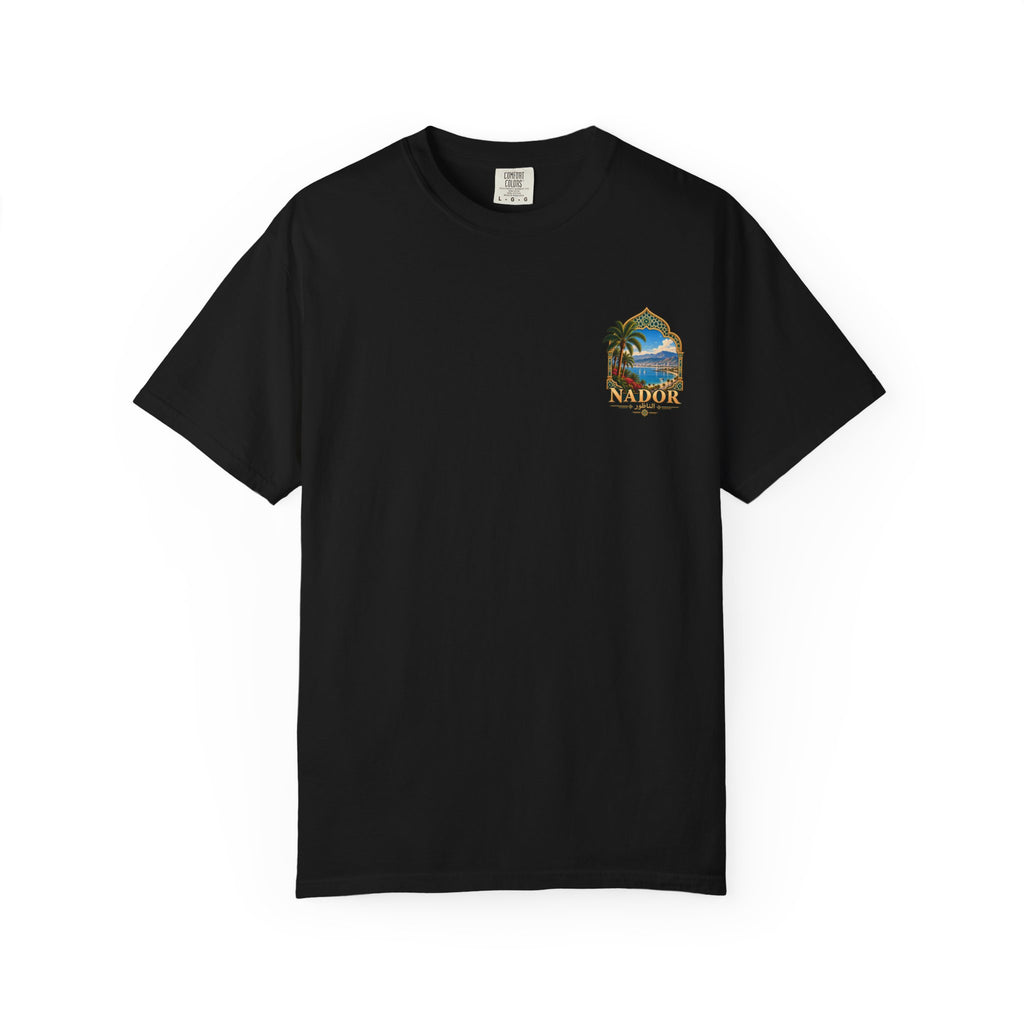 Nador Travel T-Shirt — Scenic Moroccan Coast Graphic Tee