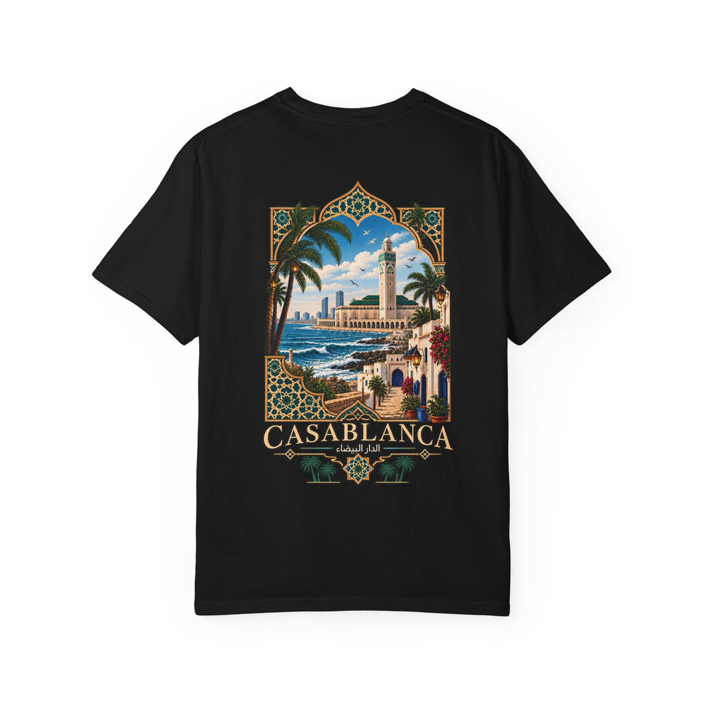 Casablanca Vintage Travel T-Shirt — Moroccan Coastal Graphic Tee
