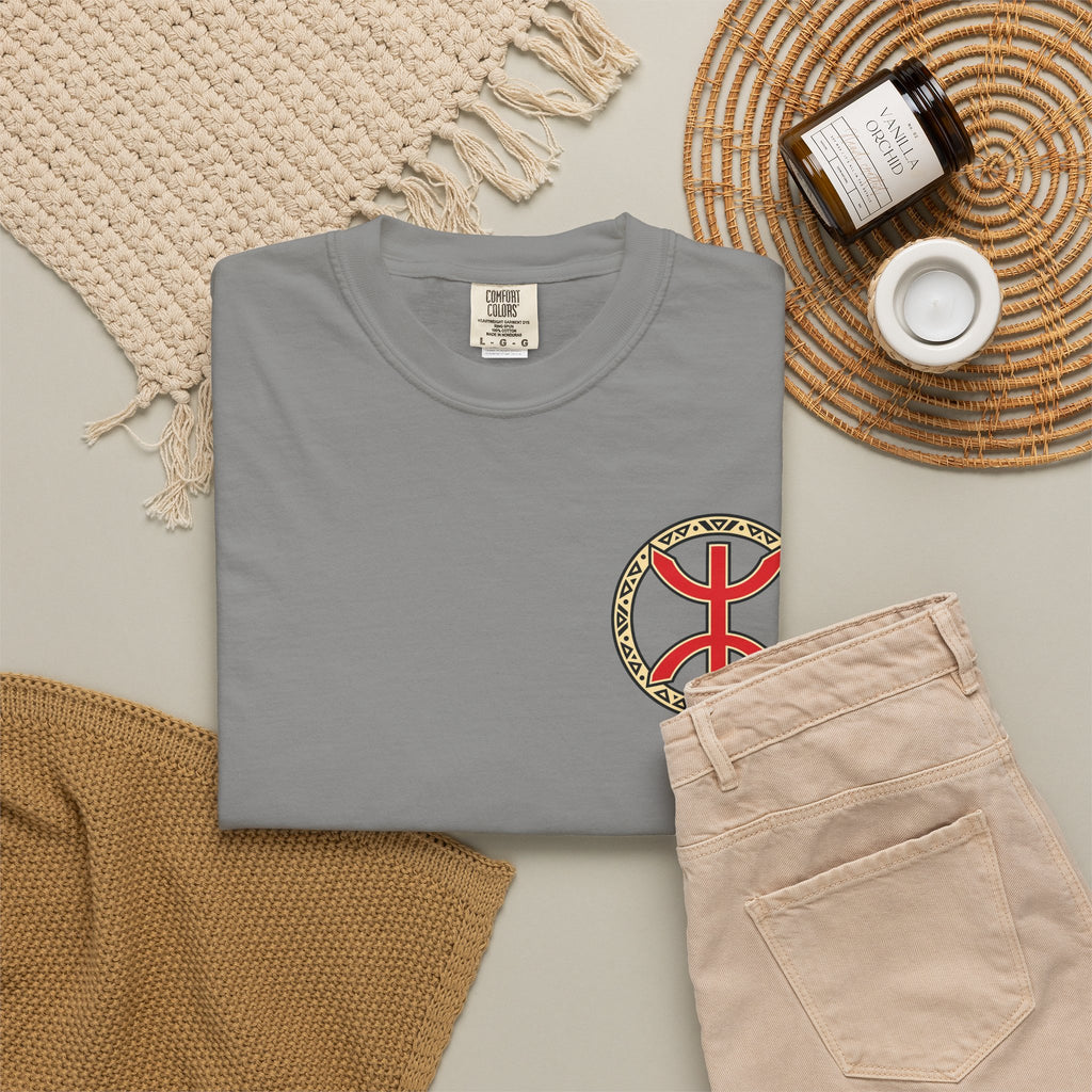 Al Hoceima Scenic T-Shirt — Amazigh Symbol & Coastal Landscape