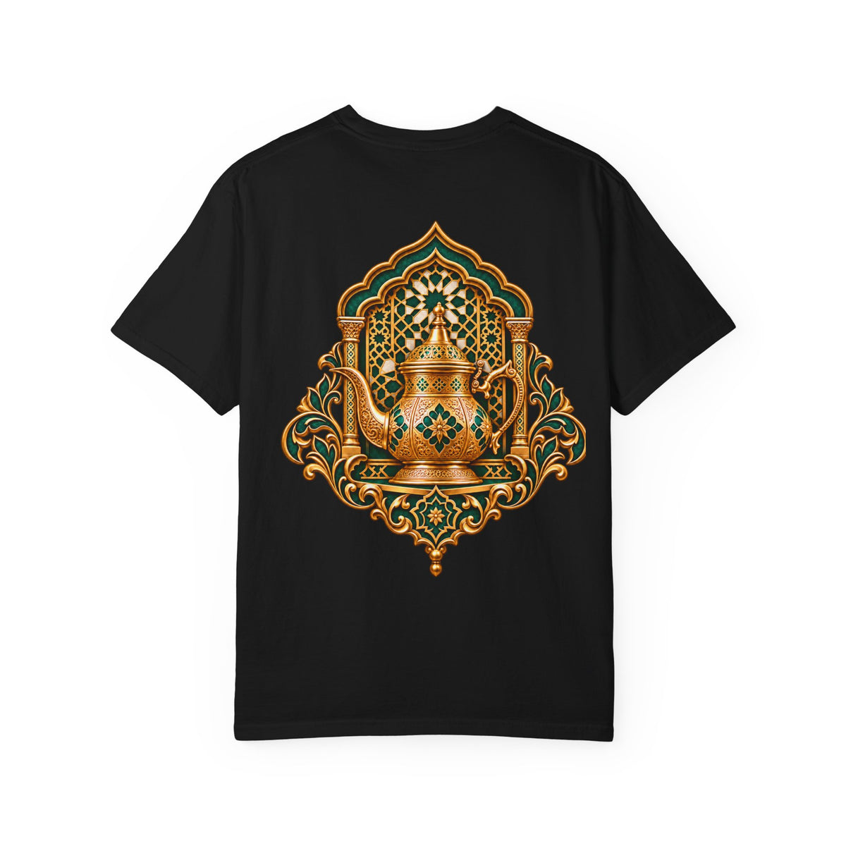 Tea Kettle Graphic T-Shirt — Ornate Moroccan Teapot Design