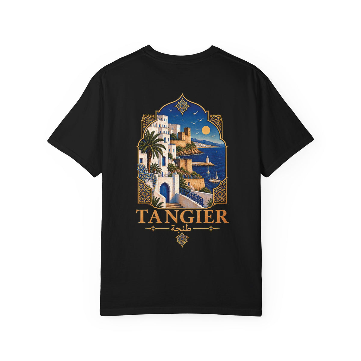 Tangier Retro Travel T-Shirt — Moroccan Coastal Vintage Graphic Tee