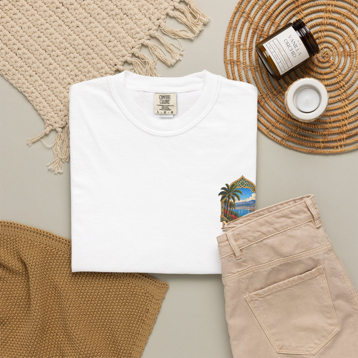 Nador Travel T-Shirt — Scenic Moroccan Coast Graphic Tee