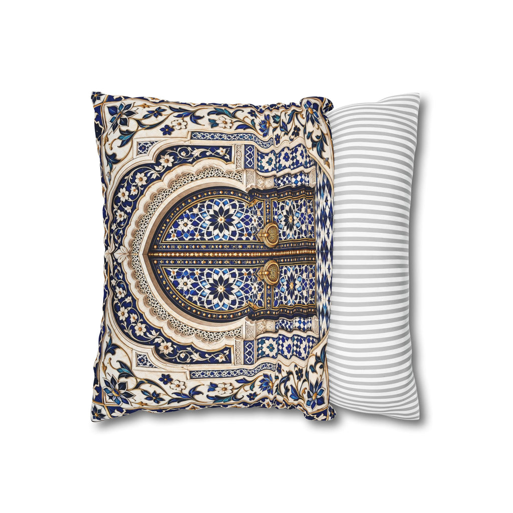 Spun Polyester Square Pillowcase Moroccan Door
