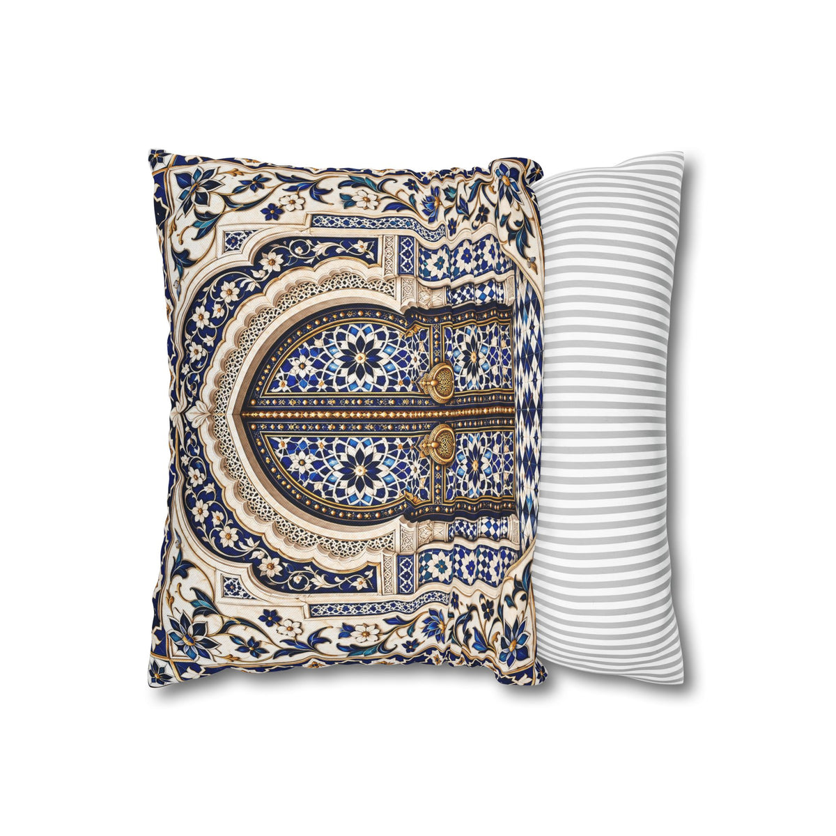 Spun Polyester Square Pillowcase Moroccan Door
