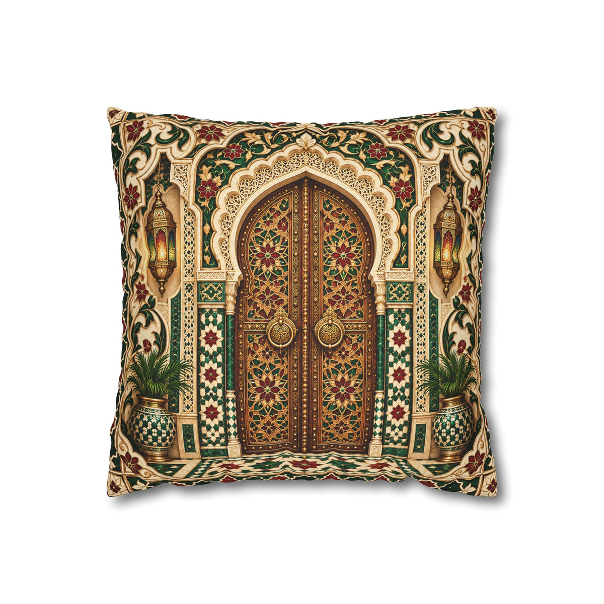 Moroccan Arched Door Decorative Pillowcase
