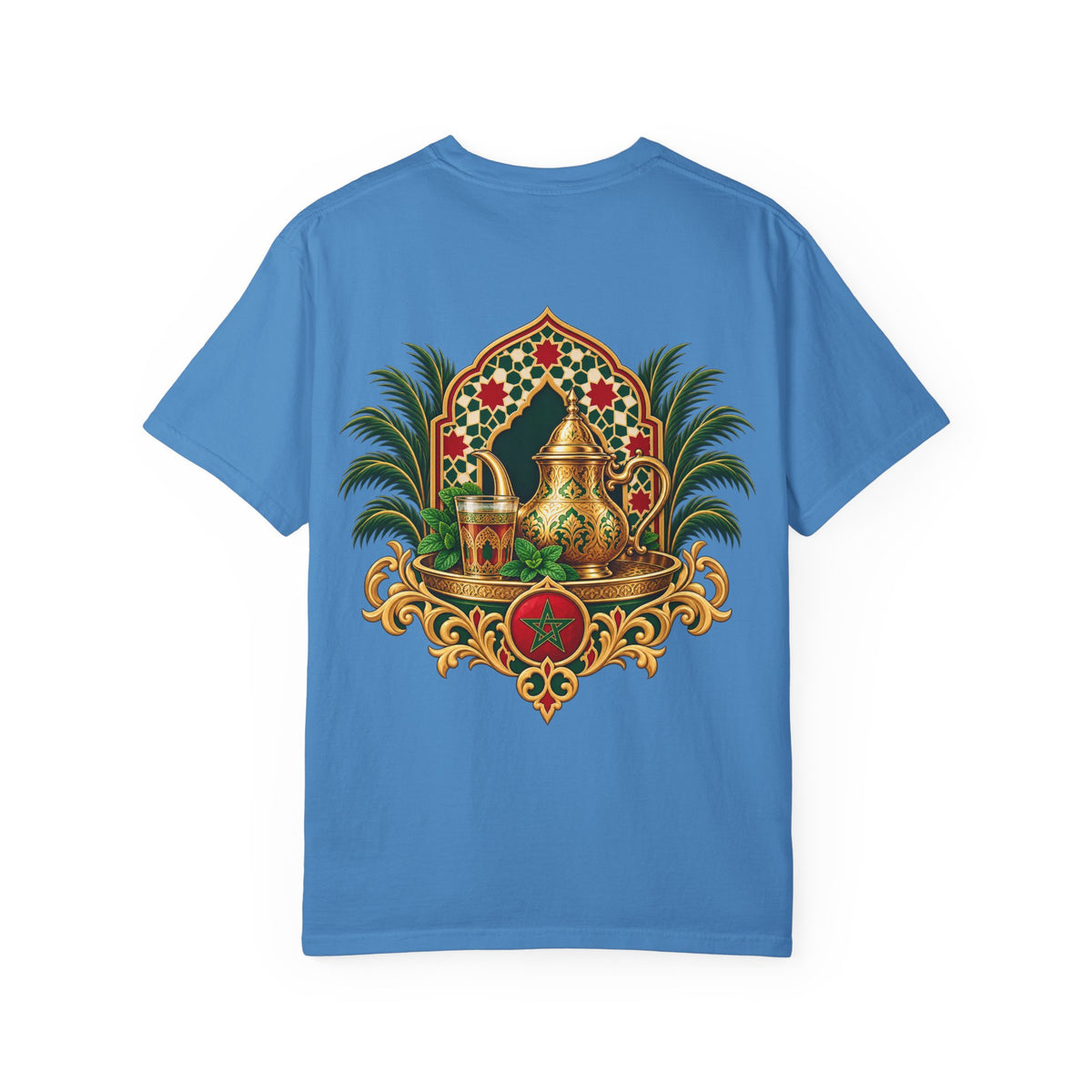 Ramadan Lantern Tea Set Tee — Islamic Crescent Iftar T-Shirt