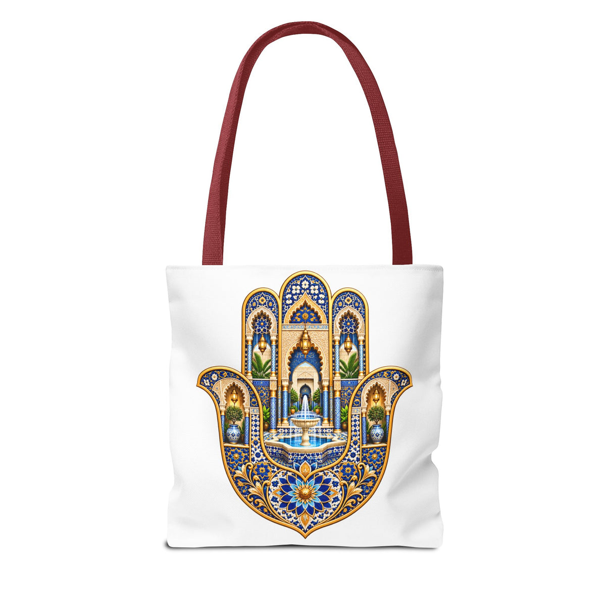 Hamsa Tote Bag — Ornate Persian Hand of Fatima Design