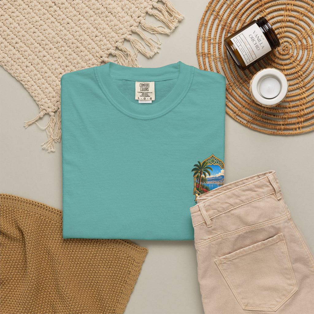 Nador Travel T-Shirt — Scenic Moroccan Coast Graphic Tee