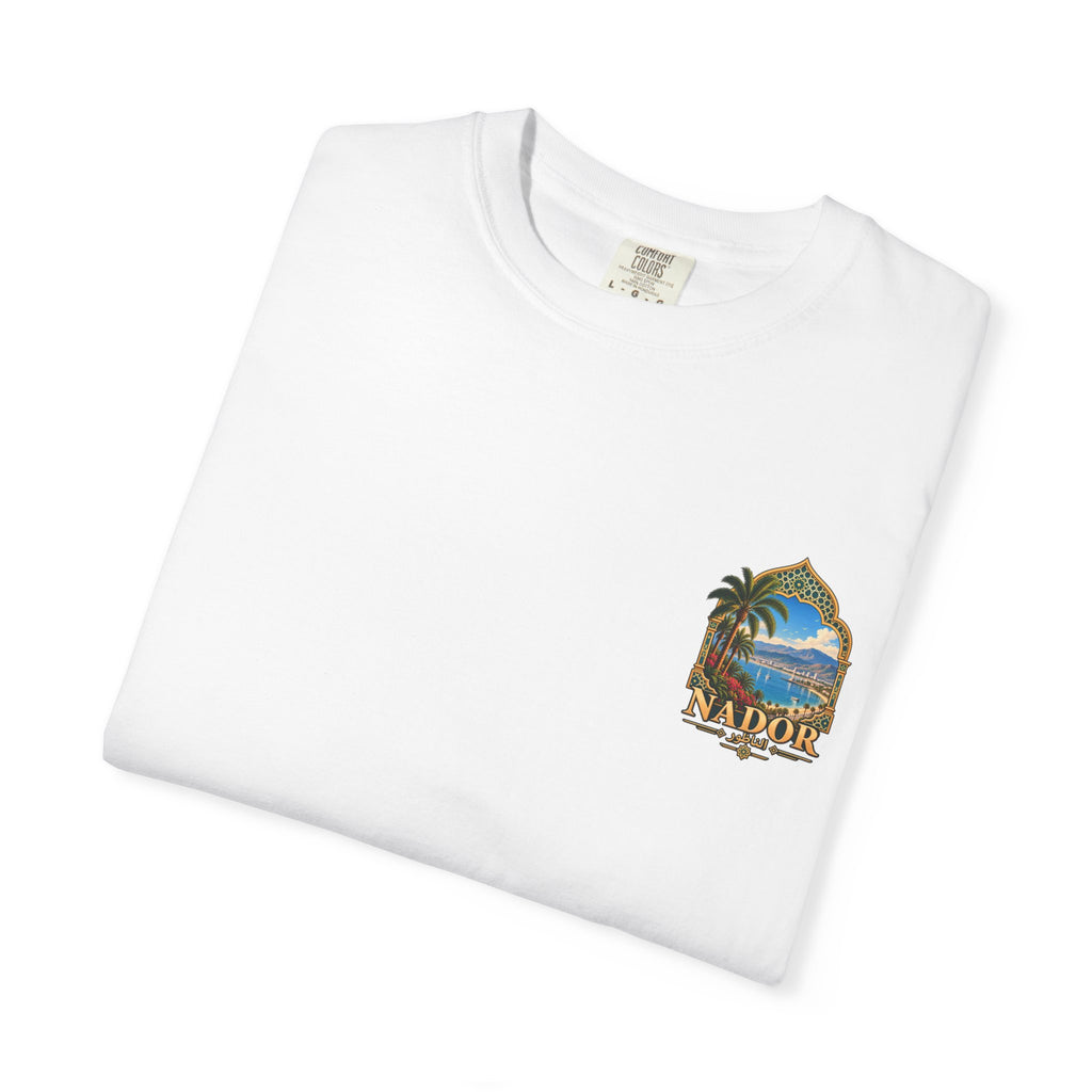 Nador Travel T-Shirt — Scenic Moroccan Coast Graphic Tee