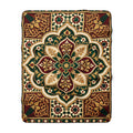 Ornate Medallion Sherpa Blanket – Moroccan-Inspired Cozy Throw