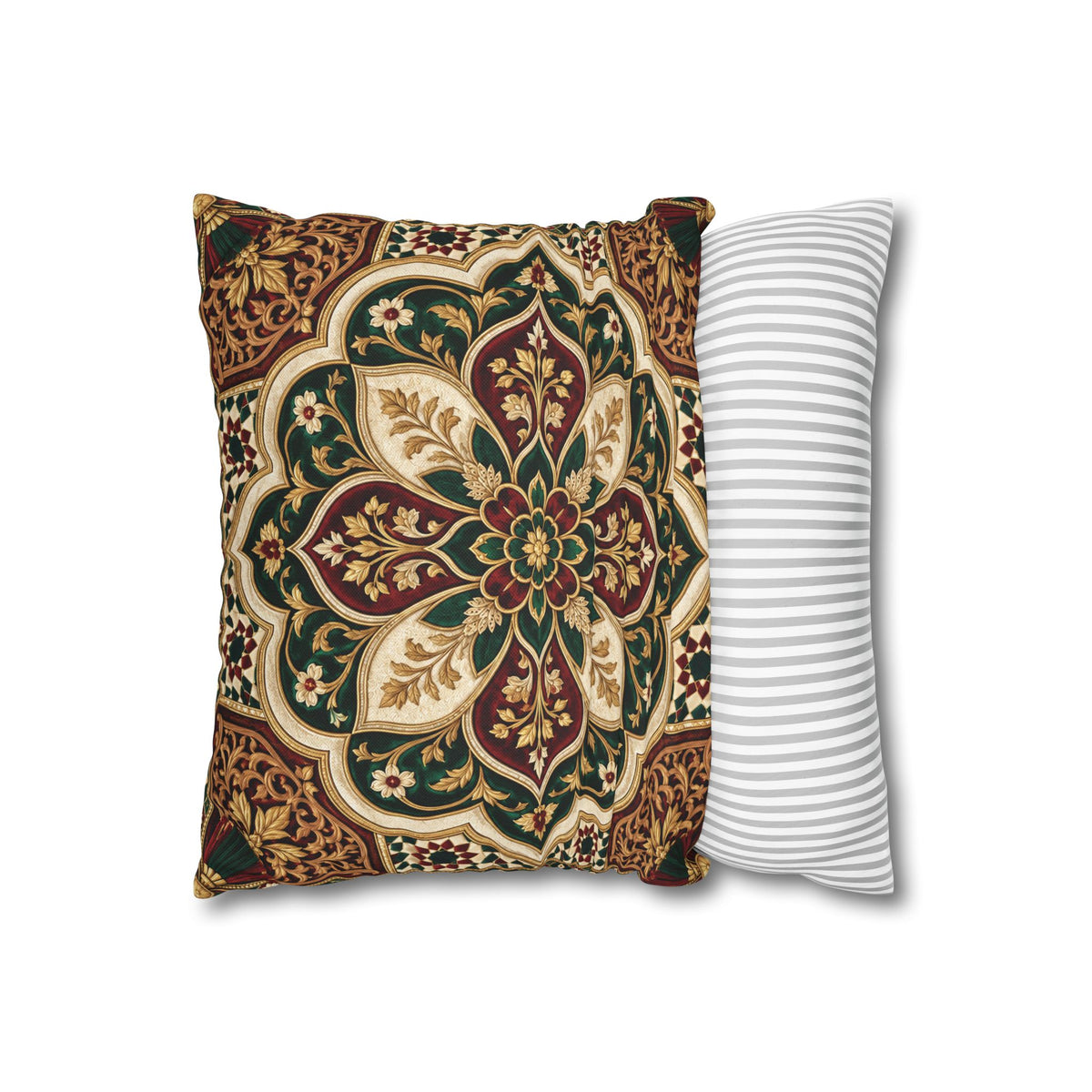 Moroccan Medallion Throw Pillowcase — Decorative Boho Accent Cushion Cover