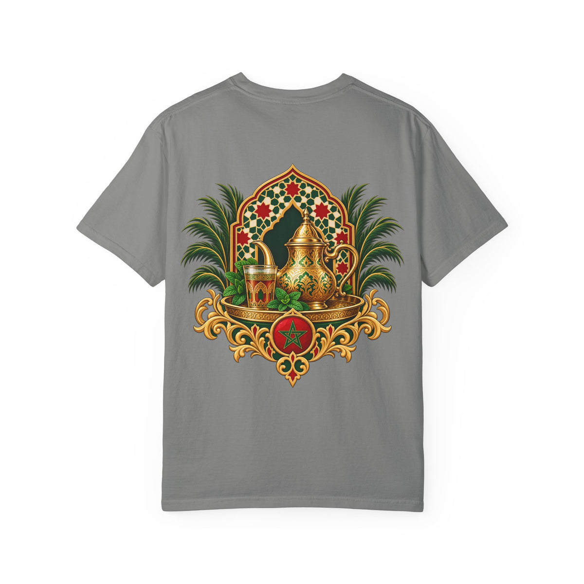 Ramadan Lantern Tea Set Tee — Islamic Crescent Iftar T-Shirt