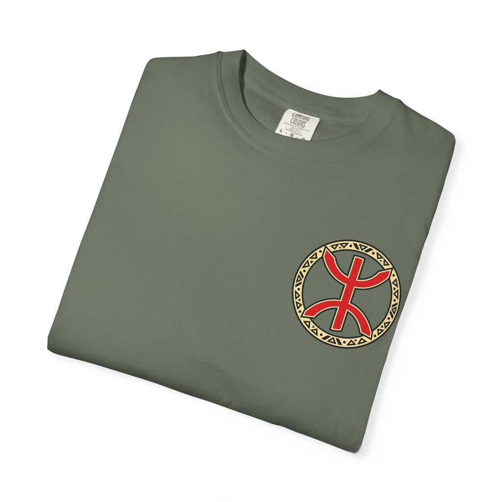 Al Hoceima Scenic T-Shirt — Amazigh Symbol & Coastal Landscape