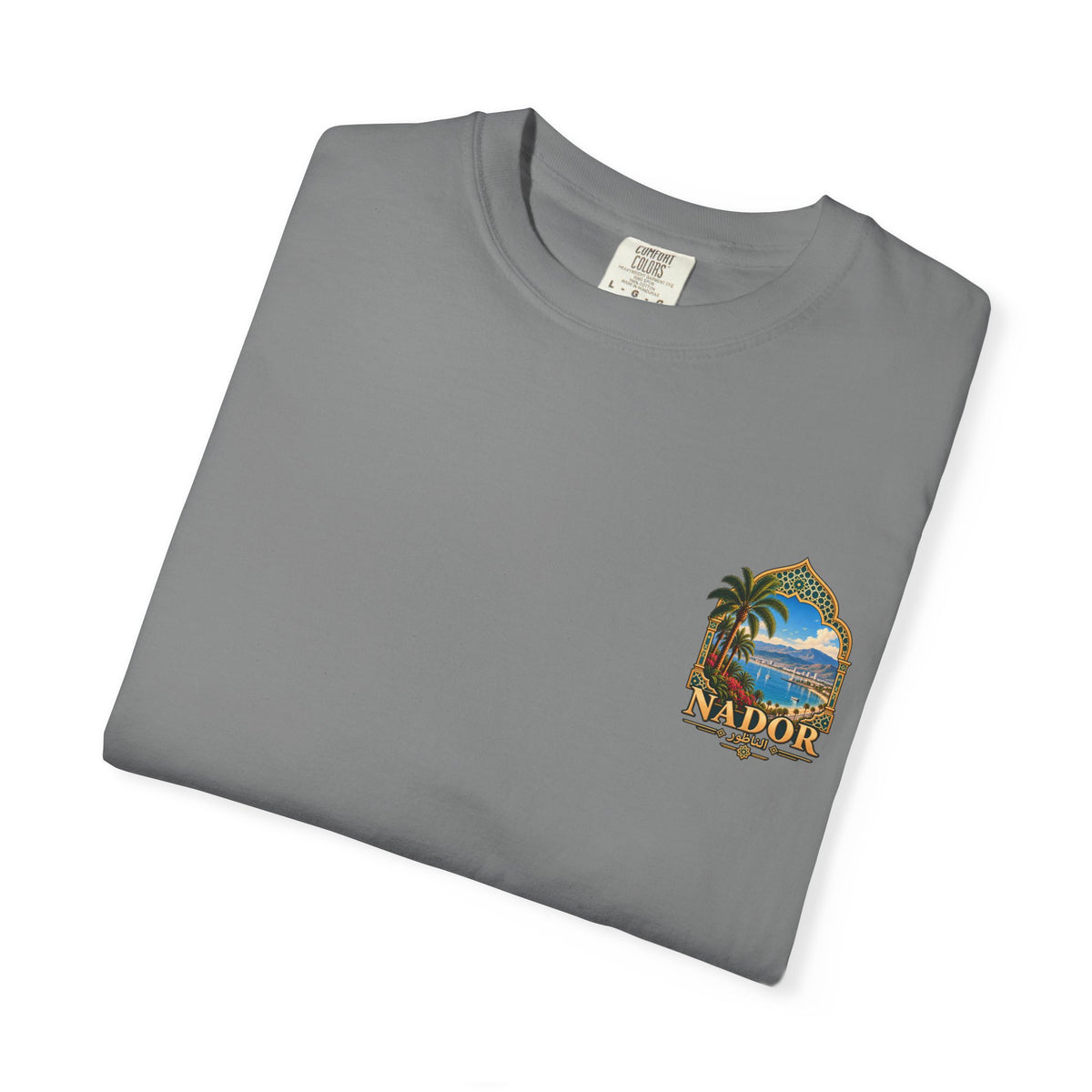 Nador Travel T-Shirt — Scenic Moroccan Coast Graphic Tee