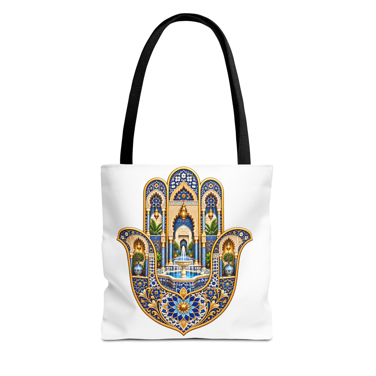 Hamsa Tote Bag — Ornate Persian Hand of Fatima Design