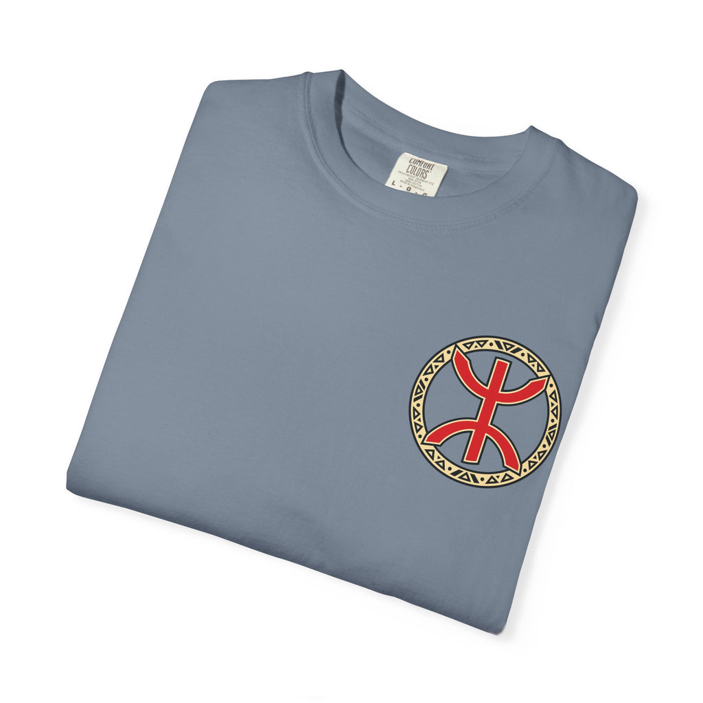 Al Hoceima Scenic T-Shirt — Amazigh Symbol & Coastal Landscape
