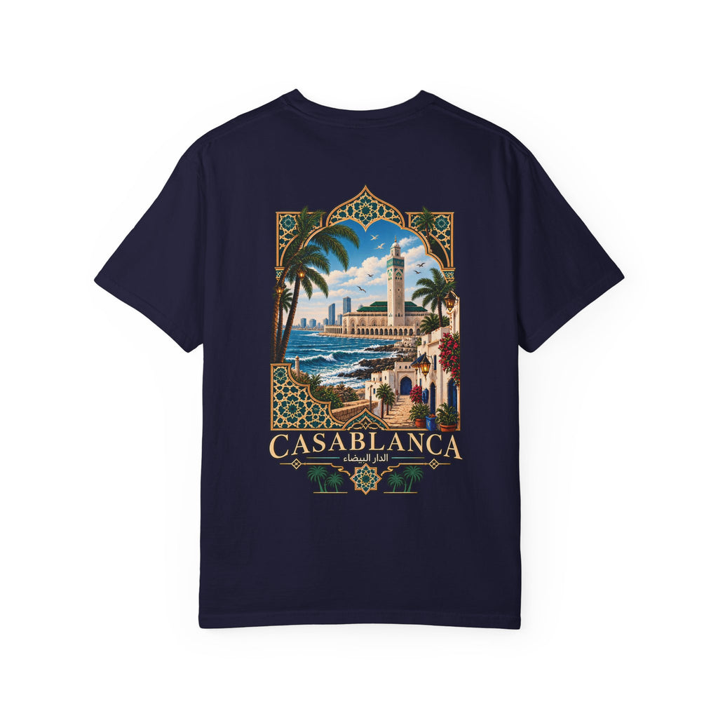 Casablanca Vintage Travel T-Shirt — Moroccan Coastal Graphic Tee