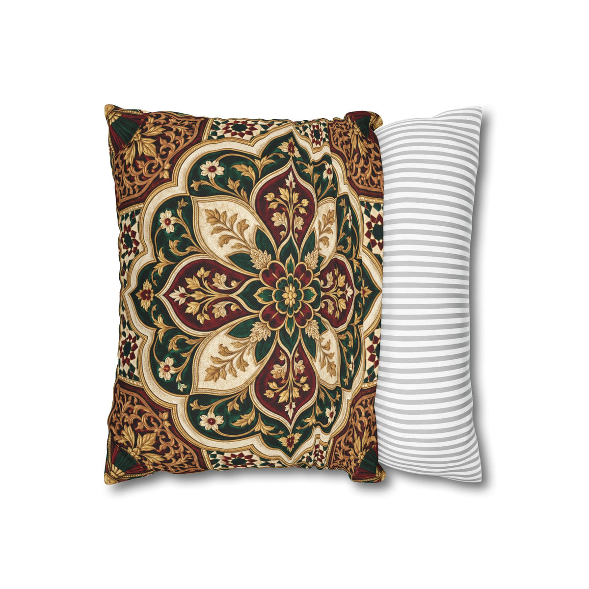 Moroccan Medallion Throw Pillowcase — Decorative Boho Accent Cushion Cover