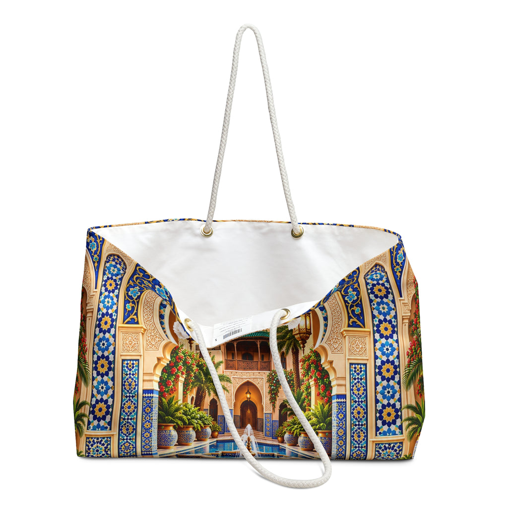 Moroccan Courtyard Weekender Bag – Mediterranean Travel Tote