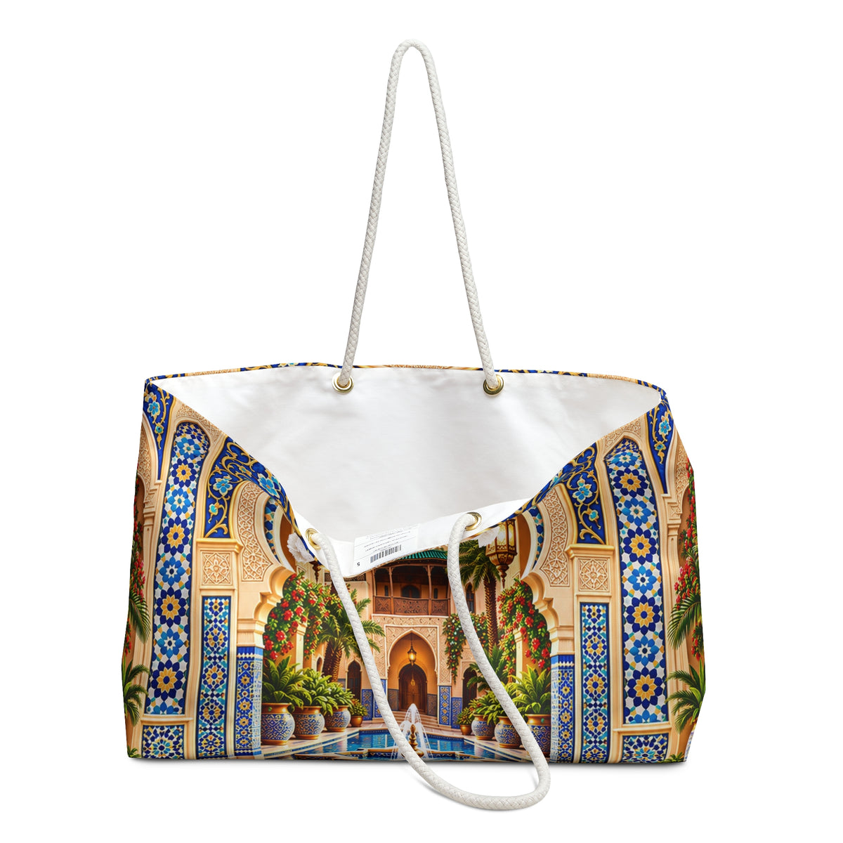 Moroccan Courtyard Weekender Bag – Mediterranean Travel Tote