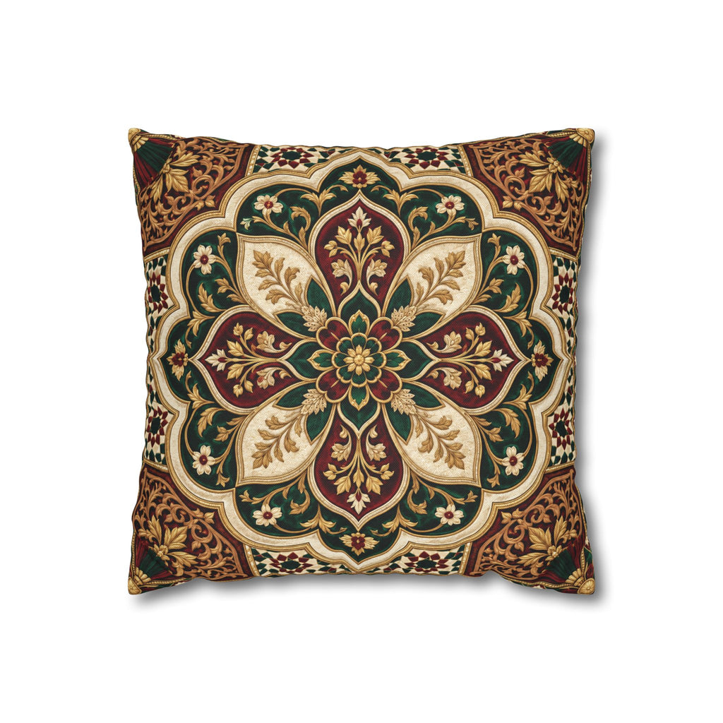 Moroccan Medallion Throw Pillowcase — Decorative Boho Accent Cushion Cover